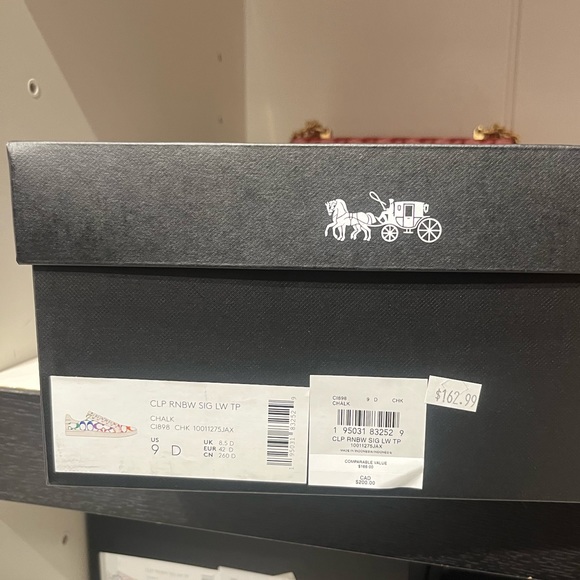 NWT Coach Outlet Clip Low Top Sneaker In Rainbow Signature Canvas men’s - Picture 8 of 12